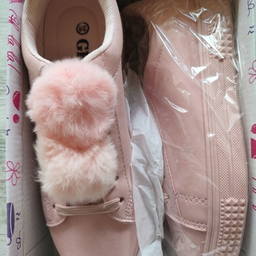 Women's pink shoes with pom-poms new Made In Italia