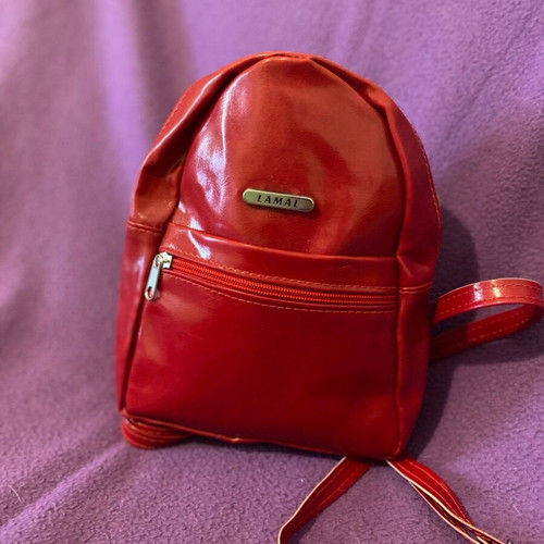 Vinyl backpack red like new