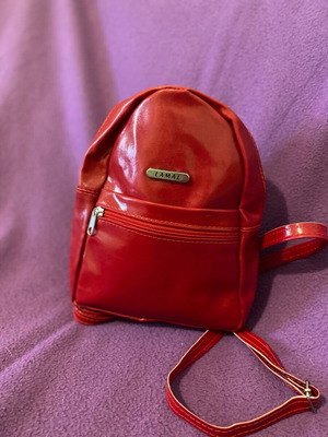 Vinyl backpack red like new