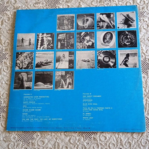 Fausto Papetti 20a Raccolta LP vinyl, Durium 1975, sax jazz