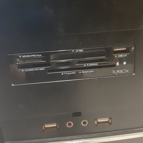 Computer case used with Card Reader, DVD RW and accessories