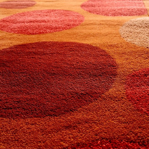 Royal Carpet wool rug used with modern geometric circle design