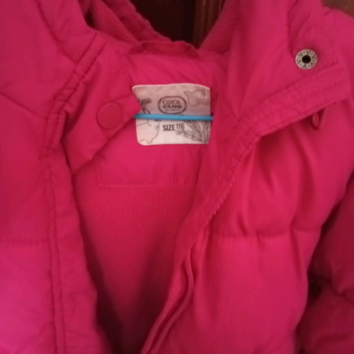 Winter jacket pink like new, size 116 cm for 5 years old