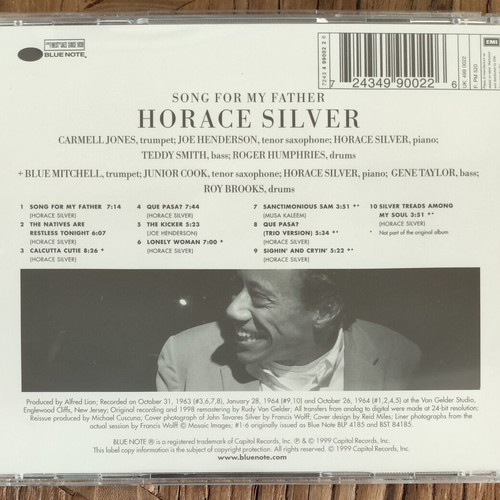 The Horace Silver Quintet Song For My Father CD like new, jazz