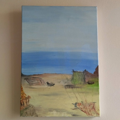 Canvas painting 35x50cm like new without frame