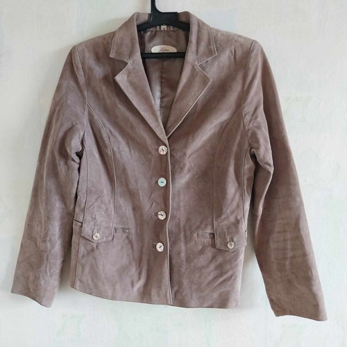Jofama women's suede jacket with pearl buttons like new, size 38