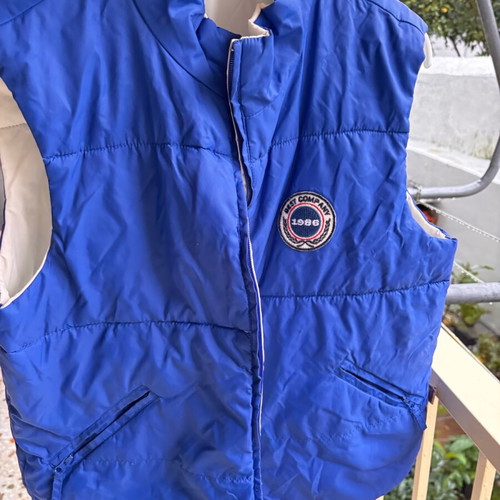 Unisex sleeveless jacket used, electric blue, size S
