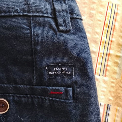 Zara fabric boys' pants used, dark blue, size 11/12