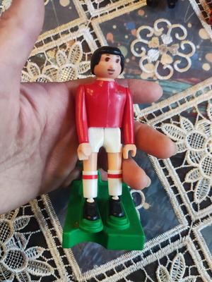 Airgam Boys collectible Olympiakos footballer figure used from Pyroplast '80s with base