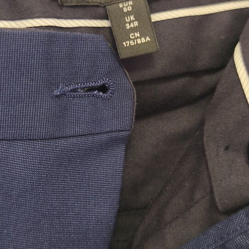 H&M men's suit pants blue medium size like new