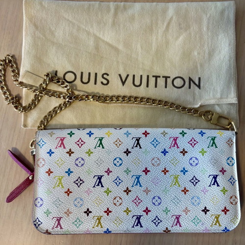 Louis Vuitton Takashi Murakami multicolor pochette with chain