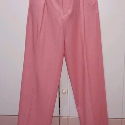 Wide leg pants pink new, high waist