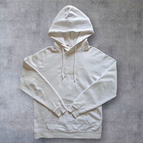 Tommy Jeans Hoodie white Medium like new, relaxed fit