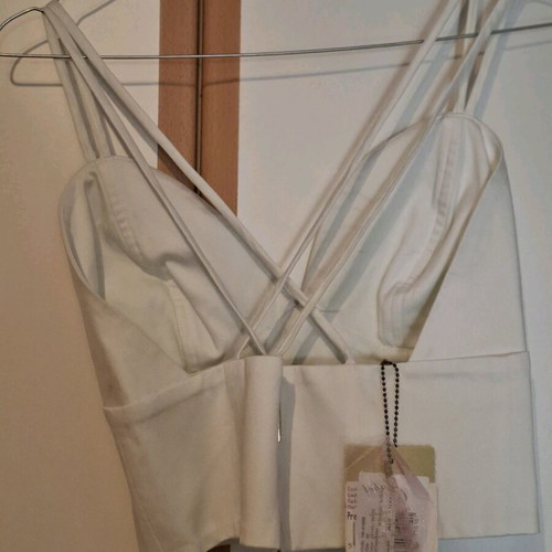 BSB evening bustier white S new with tag