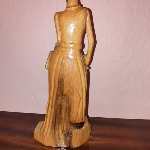 Wooden statue of Themis goddess of justice like new