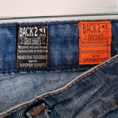 Back2Jeans ripped blue jeans, Medium