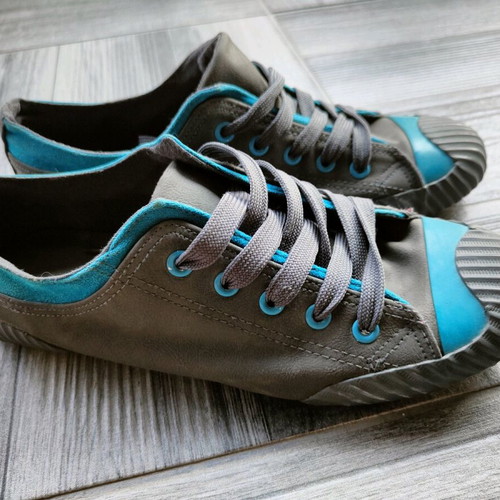 Women's shoes like new, size 39.5, gray and turquoise