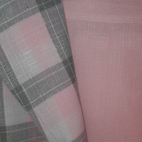 Tailleur handmade like new, pink and gray, linen, size M