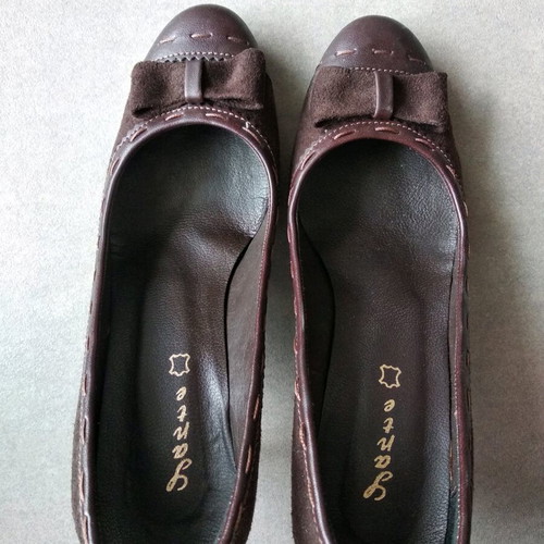 Sante brown leather pumps like new, size 36