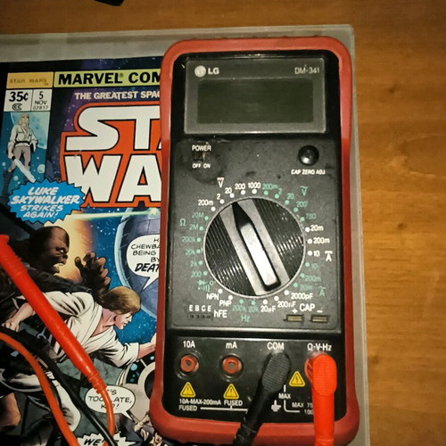 Professional digital multimeter LG DM-341 used with silicone case and probes