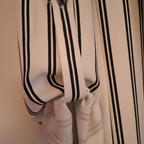 Women's striped blazer jacket like new, size S, white-black