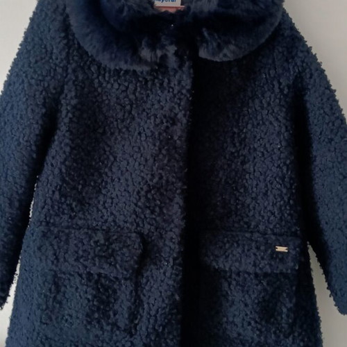 Mayoral coat new, size 110 cm, blue, girls'