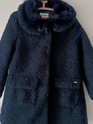 Mayoral coat new, size 110 cm, blue, girls'