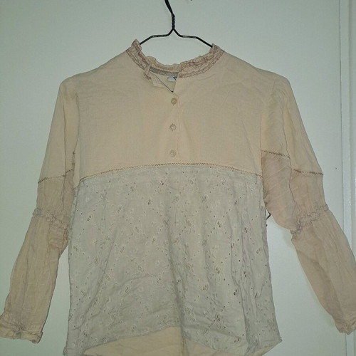 Vintage beige cotton t-shirt 100% cotton children's L used