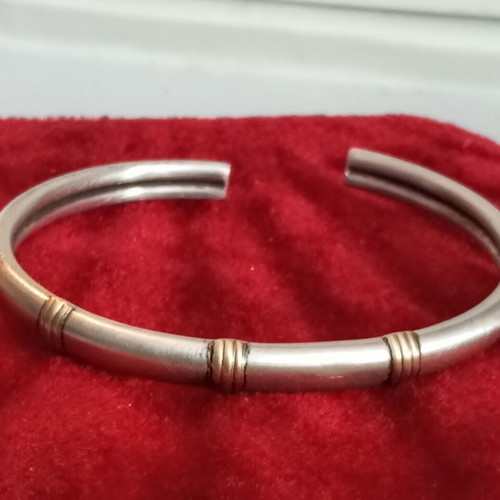 Silver gold bracelet 14k 925 used, wrist size 18-18.5cm