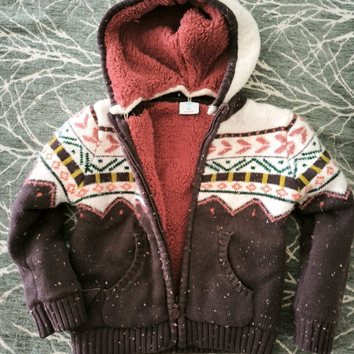 Boboli children's cardigan with zipper and detachable hood like new