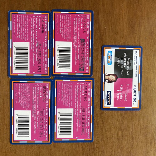 Phone cards like new, set of 4 different