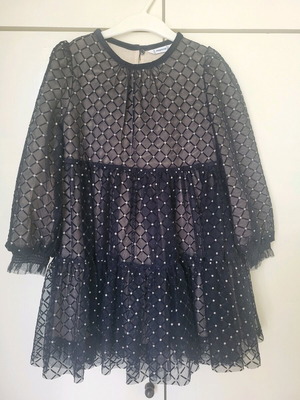 Φόρεμα Mayoral μπλε σκούρο με χρυσές λεπτομέρειες, μέγεθος 116, σαν καινούργιο