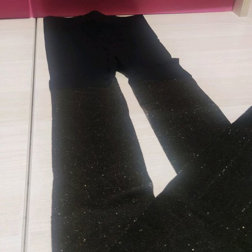 Mango tights new, black with gold details, size Medium