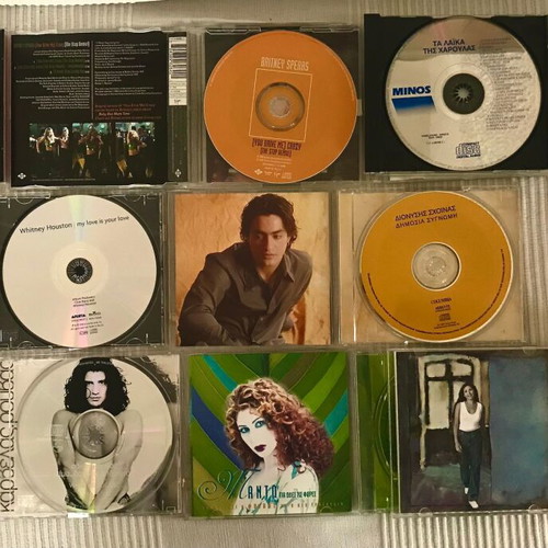 Pop CD collection of 9 Greek and international used