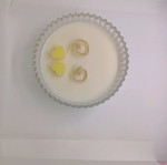 Soy wax candle in fondue pot with tsoureki scent new
