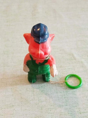 Fifer Pig vintage small celluloid toy used 1930-1940