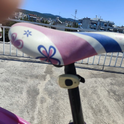 Style Mascot Kids Bicycle used, 16-18 inch wheels, purple and pink