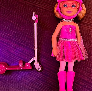 Barbie Princess Power Super Sparkle Chelsea scooter κούκλα