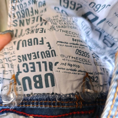 Denim salopette size S like new with buttons, shorts style