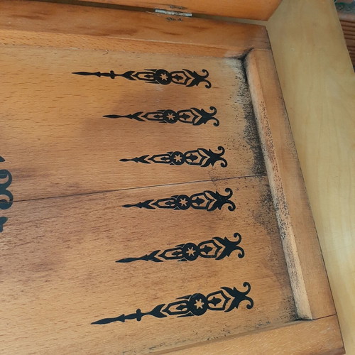 Handmade wooden backgammon from Caucasus used