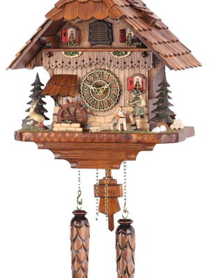 Ρολόι κούκος τοίχου αναλογικό καινούργιο με χειροποίητο αλπικό σπίτι και μουσική