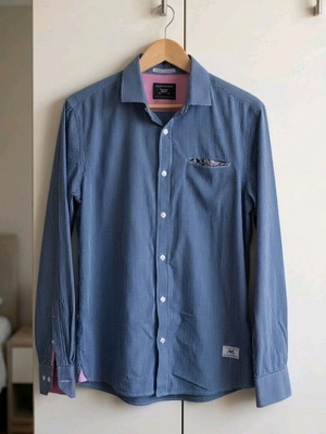 Funky Buddha blue checked shirt size M like new