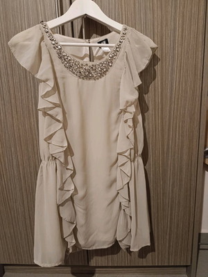 H&M mini dress beige size 38 like new