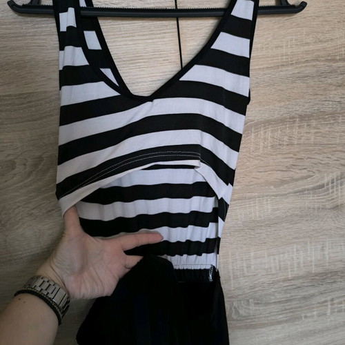 Anel women's black and white dress like new with cut out back size M