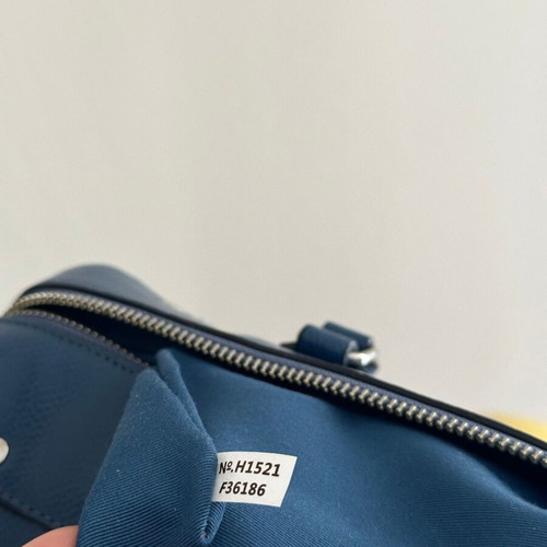 Coach Bennett Satchel leather handbag like new blue with silver details