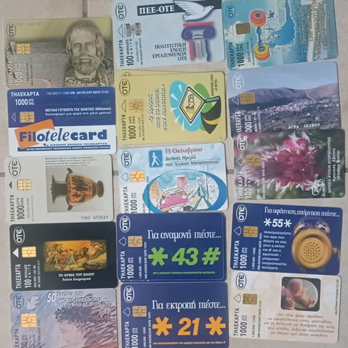Phone cards like new from 1993 to 2004, pack of 282 pieces
