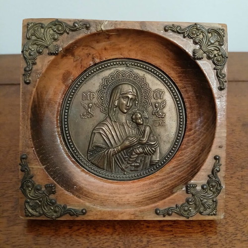Icon of Panagia Mitir Theou 10x10 cm like new