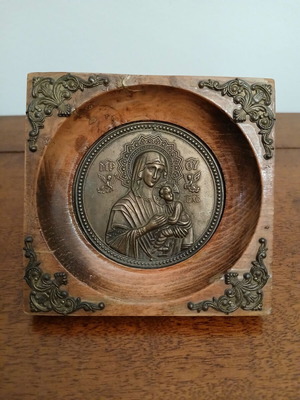 Icon of Panagia Mitir Theou 10x10 cm like new