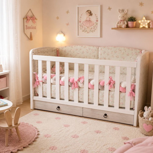 Baby crib with anatomical mattress like new
