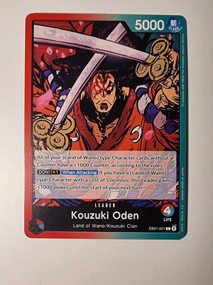 Kozuki Oden One Piece Card Game EB01-001 Leader